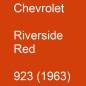 Preview: Chevrolet, Riverside Red, 923 (1963).